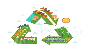 Creative cycle flag vector